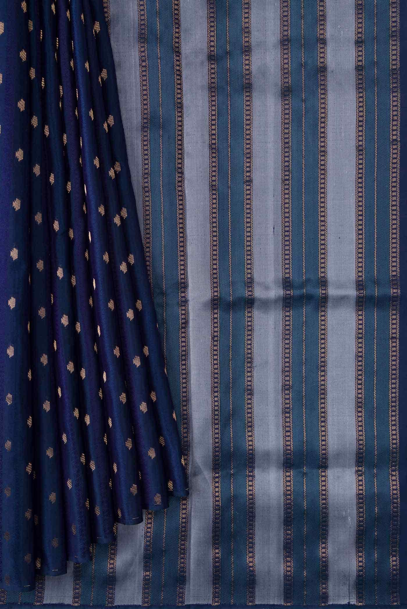 Peacock Blue Soft Silk Saree