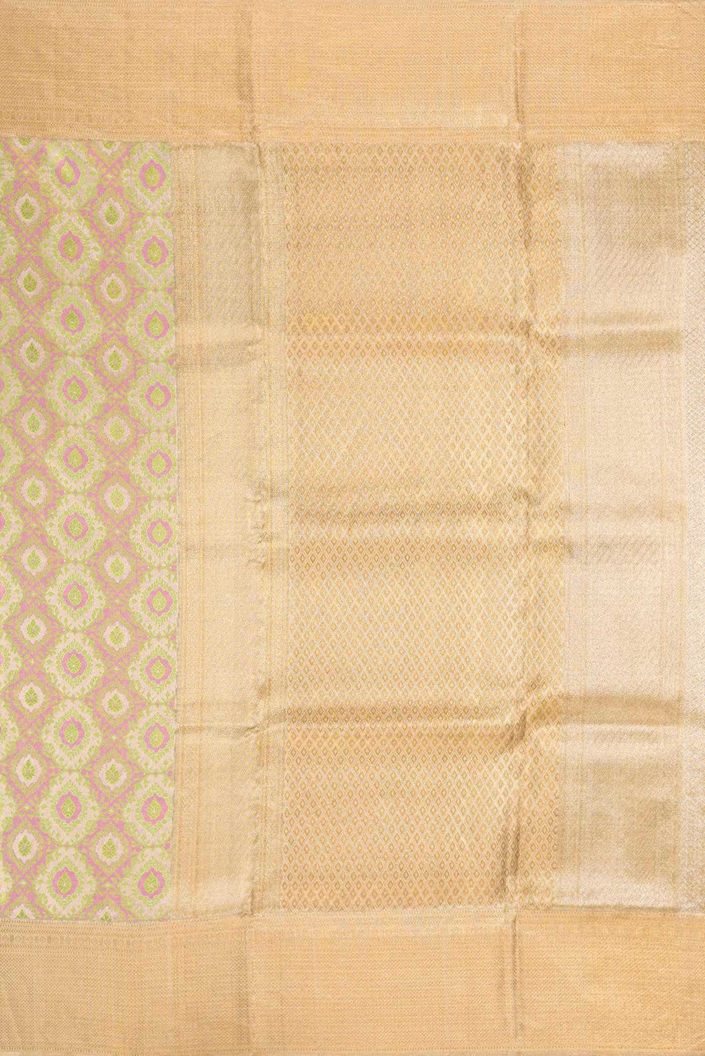 Gold Dual Tone Kanchipuram Tissue Silk Saree