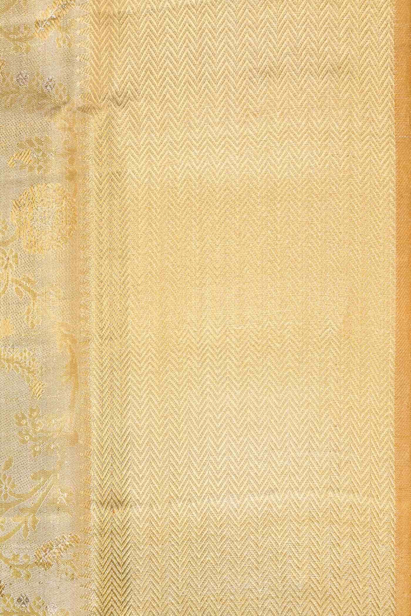Gold Dual Tone Kanchipuram Tissue Silk Saree