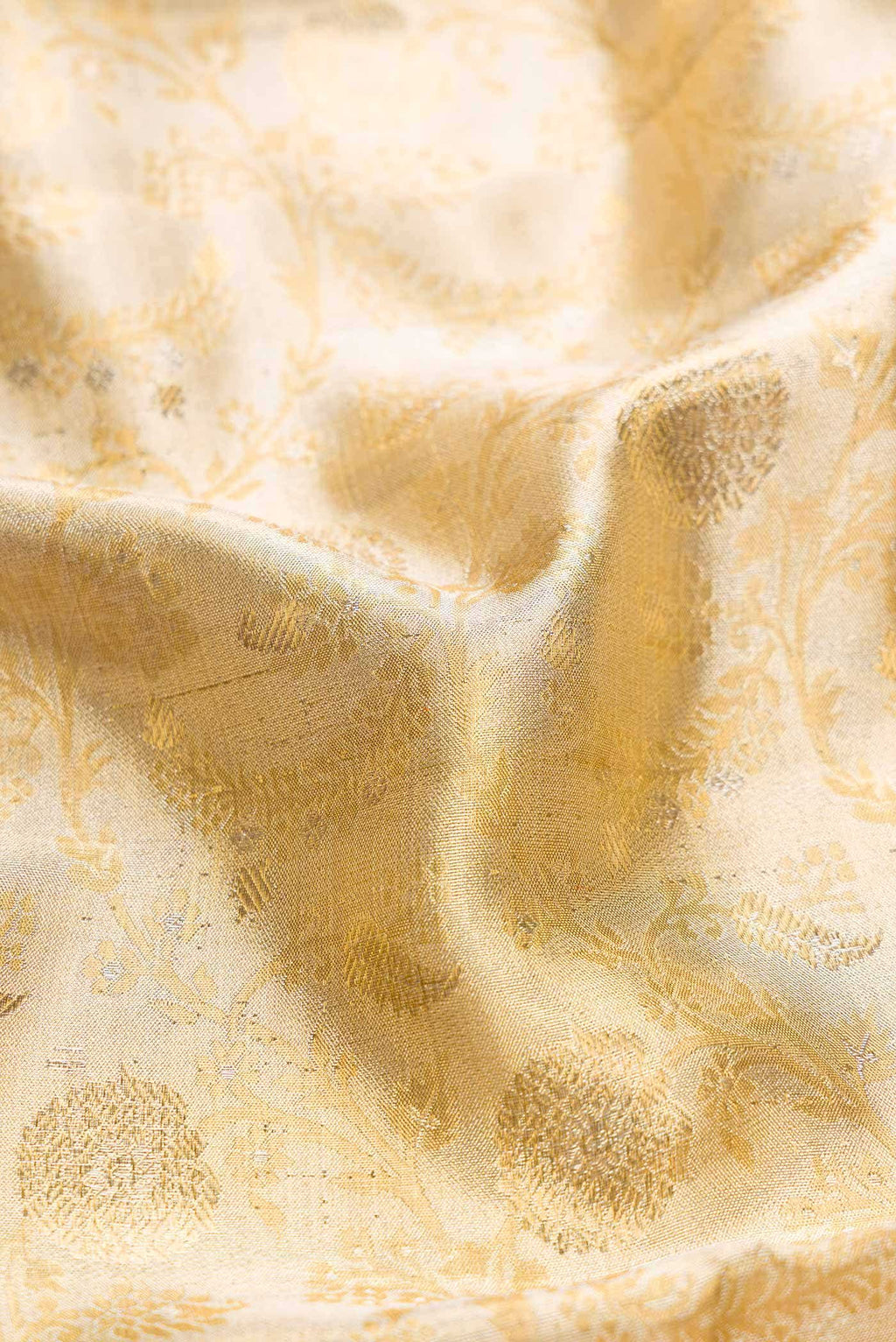 Gold Dual Tone Kanchipuram Tissue Silk Saree