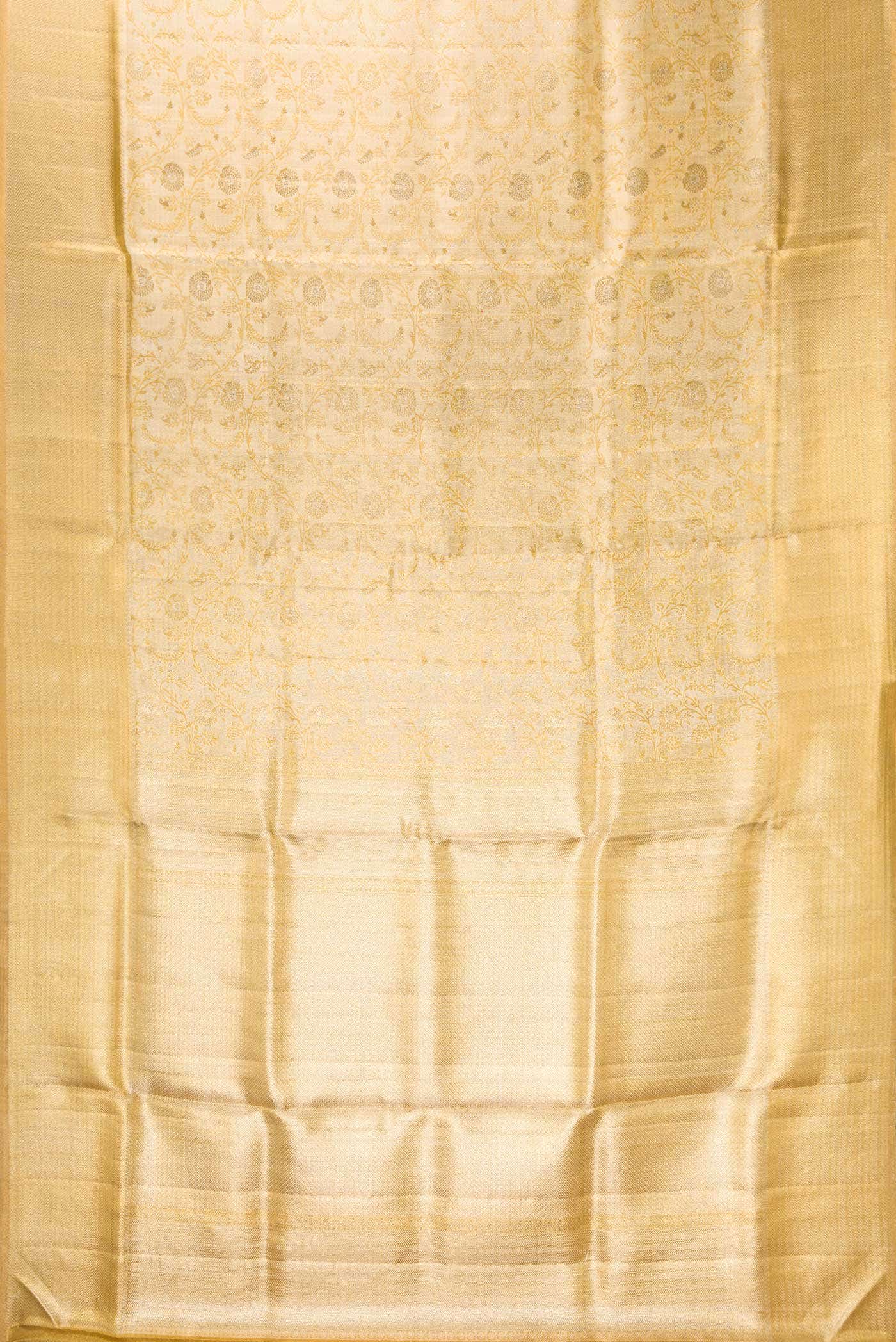 Gold Dual Tone Kanchipuram Tissue Silk Saree