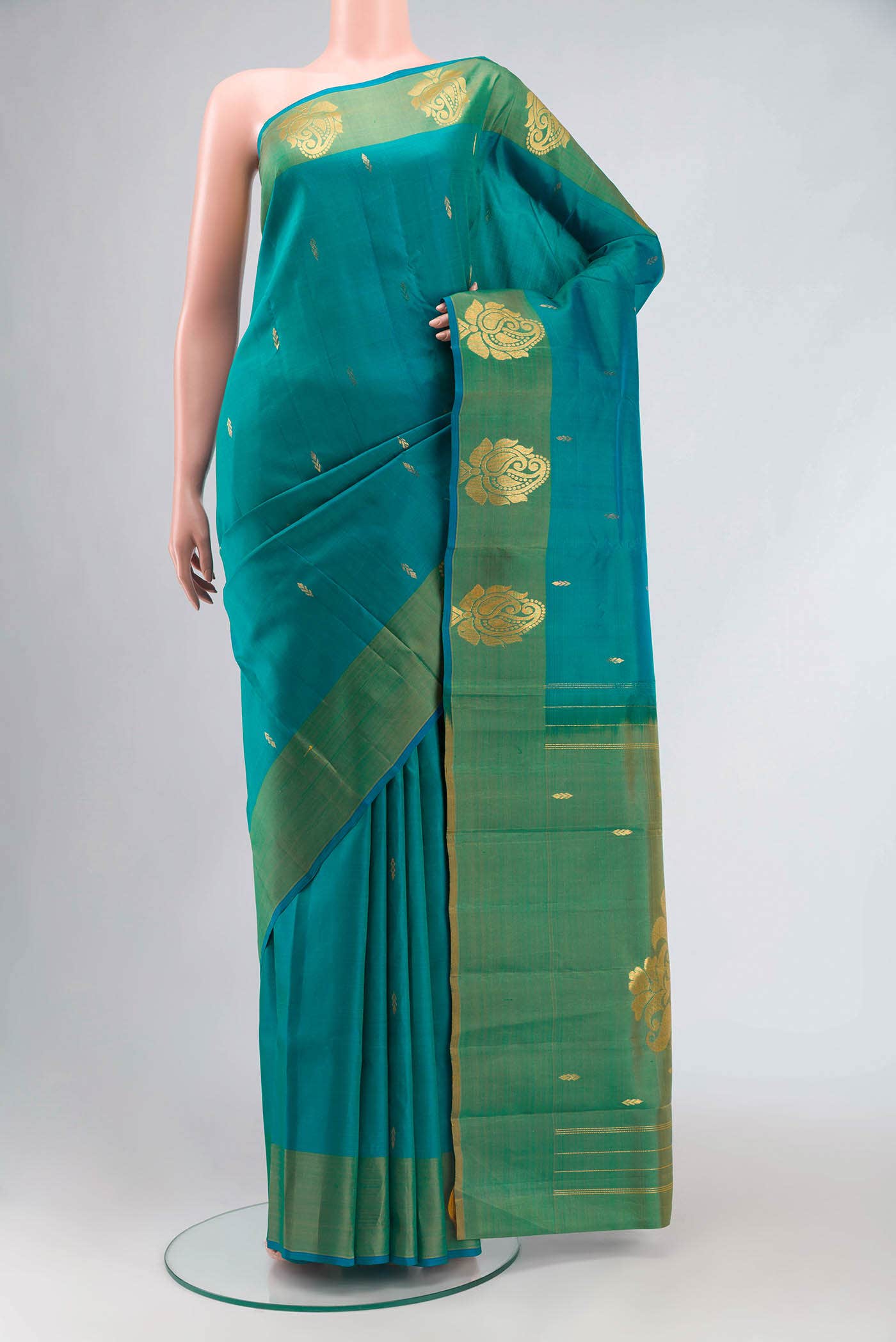 Blue Kanchipuram Silk Saree