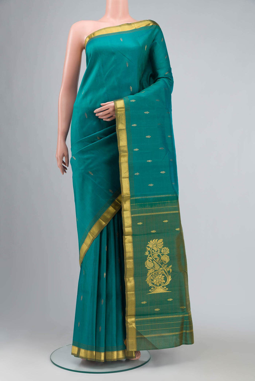 Blue Kanchipuram Silk Saree