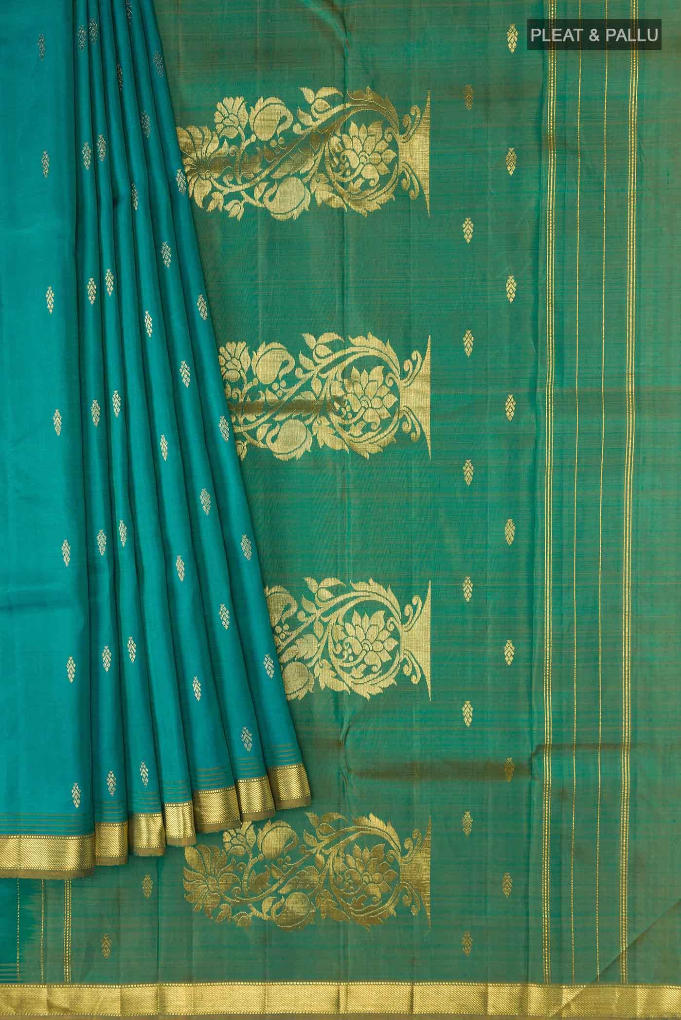 Blue Kanchipuram Silk Saree