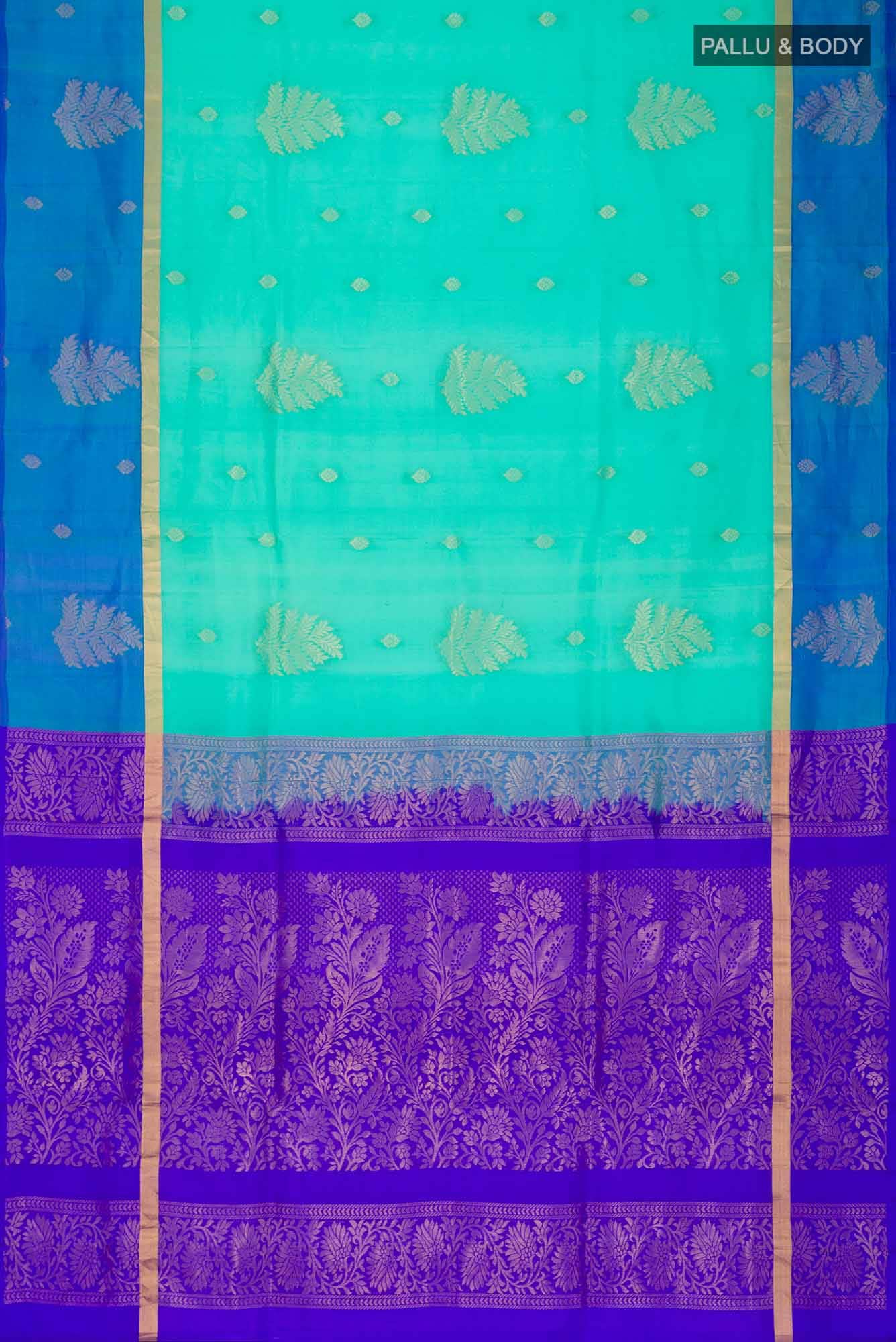Sea Green Soft Silk Saree