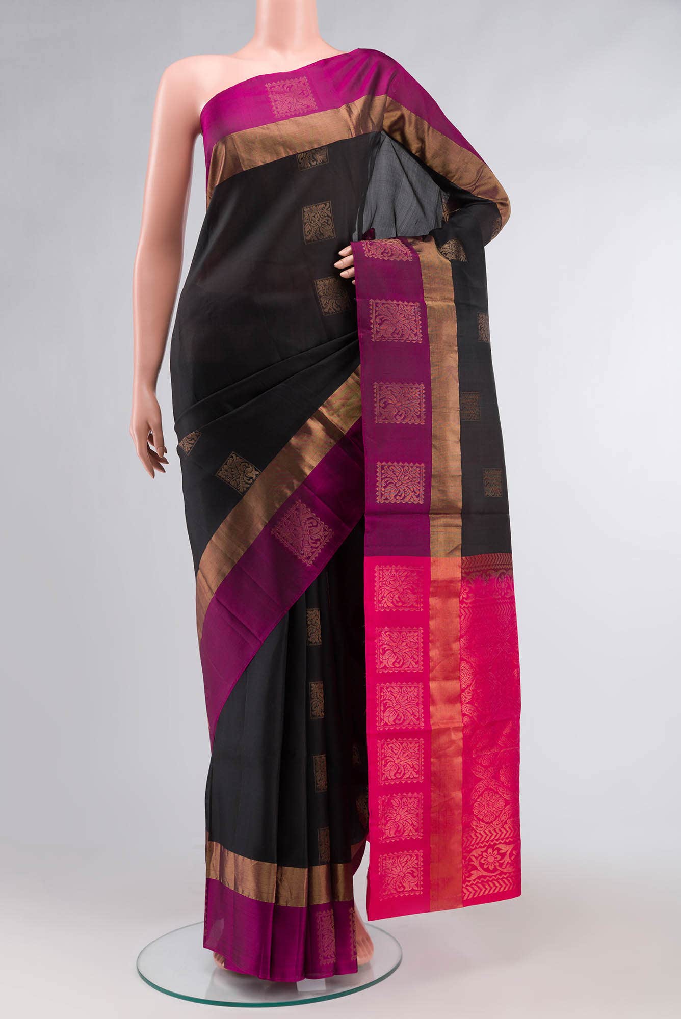 Black Soft Silk Saree