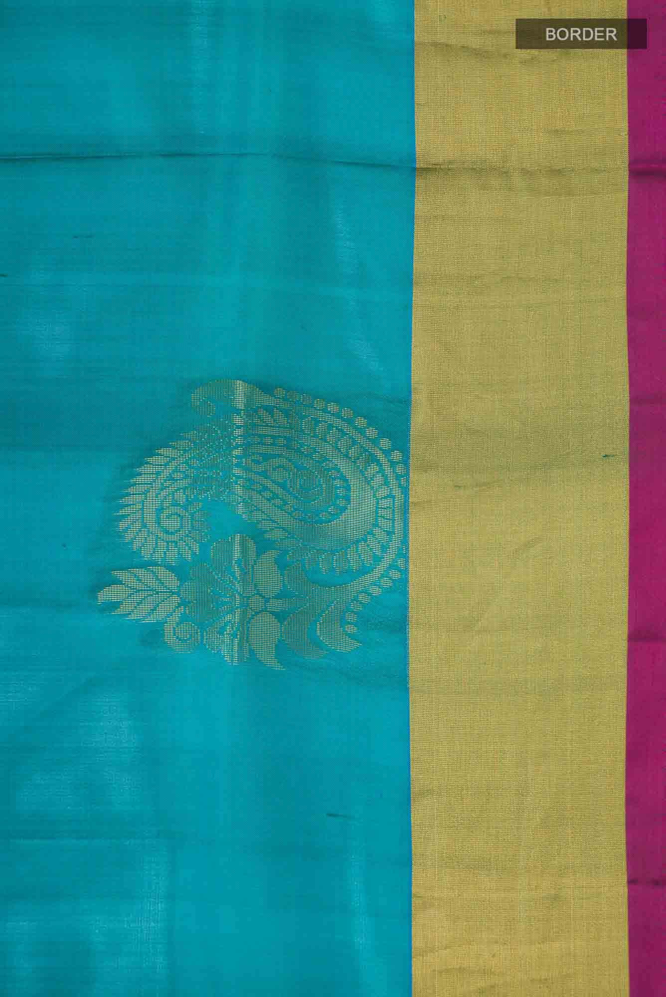 Turquoise Soft Silk Saree