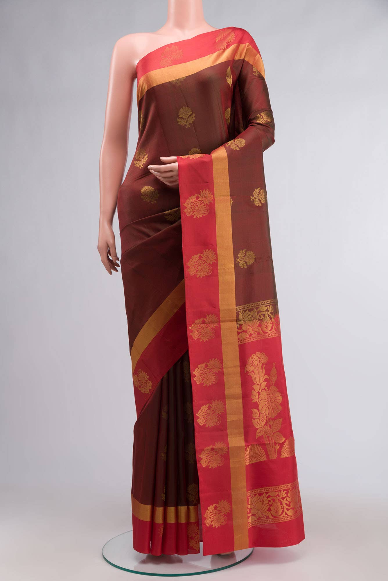 Maroon Soft Silk Saree