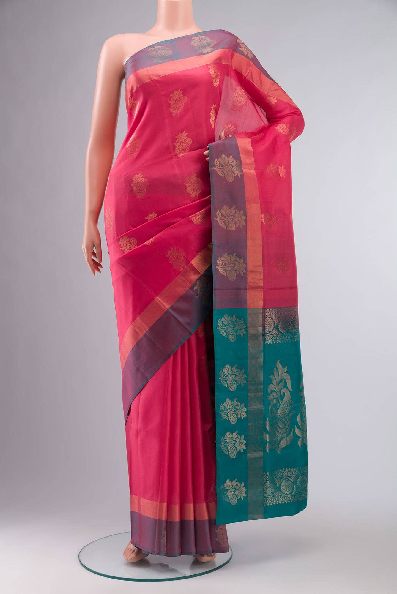 Coral Soft Silk Saree