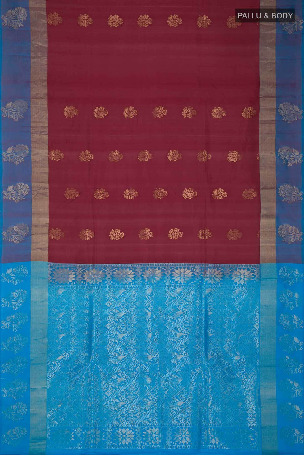 Maroon Soft Silk Saree