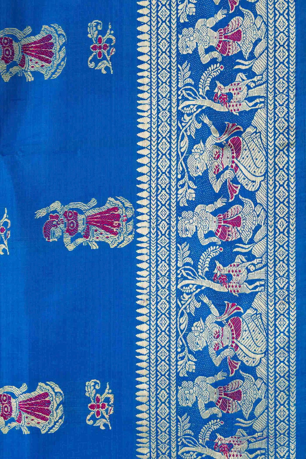 Sky Blue Dual Tone Baluchari Silk Saree