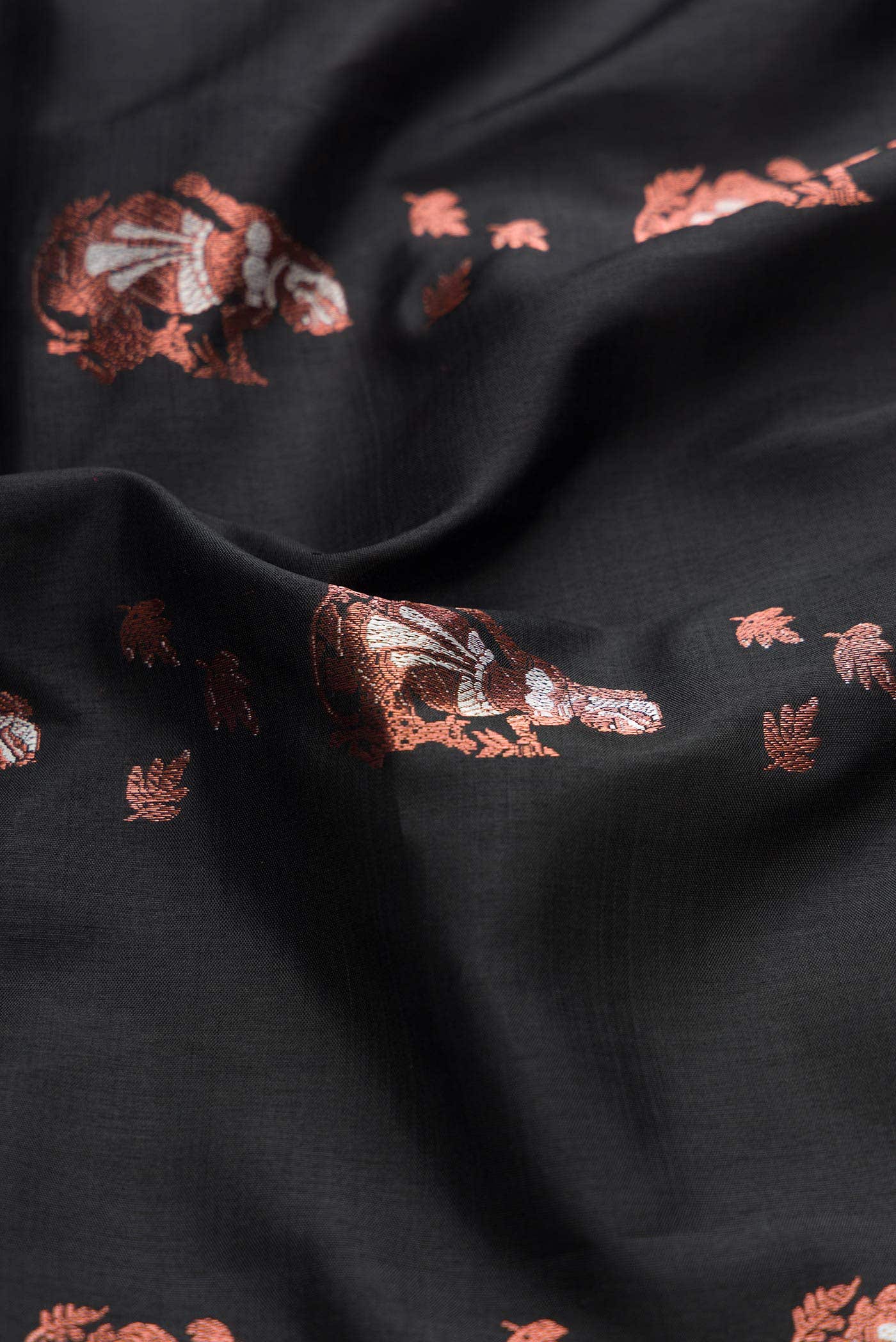 Black Blended Baluchari Silk Saree