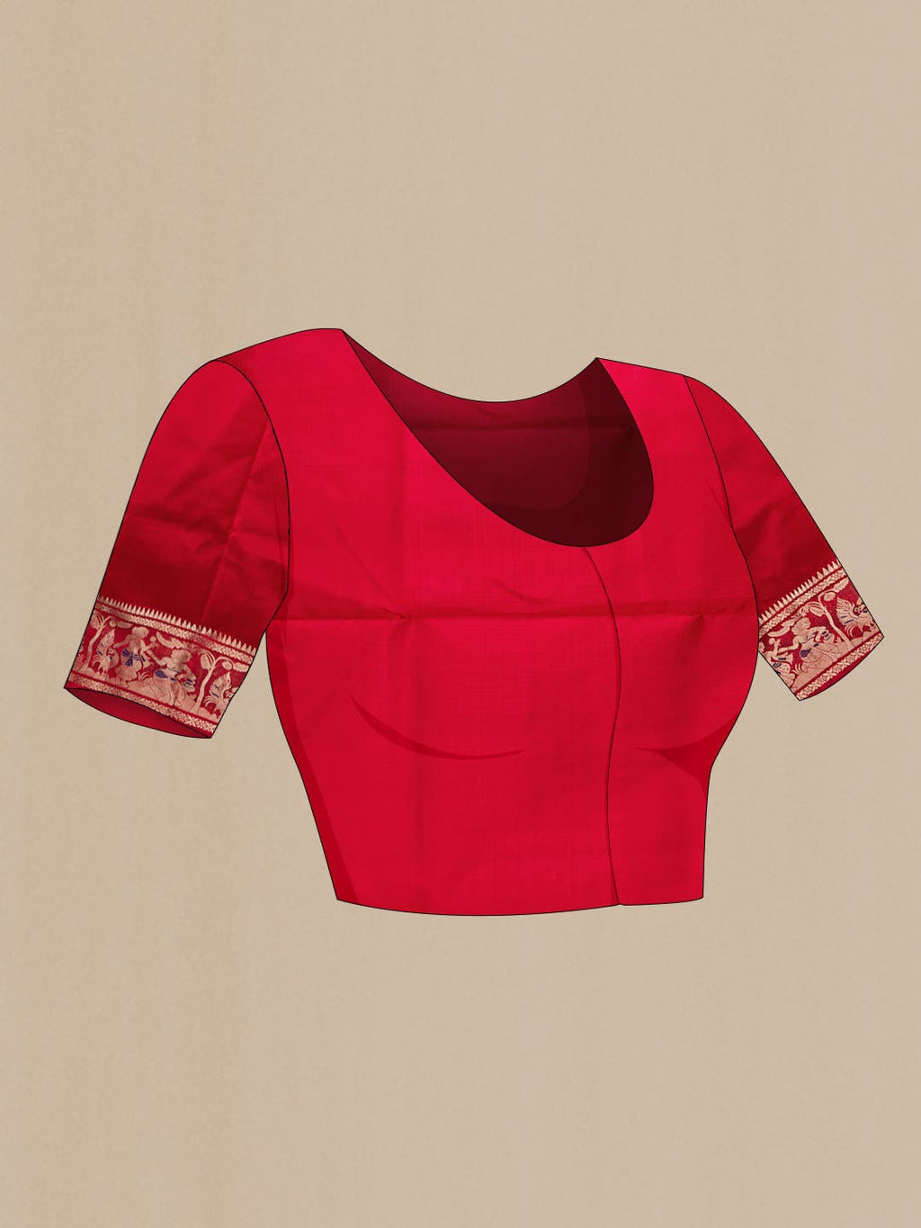 Red Dual Tone Baluchari Silk Saree