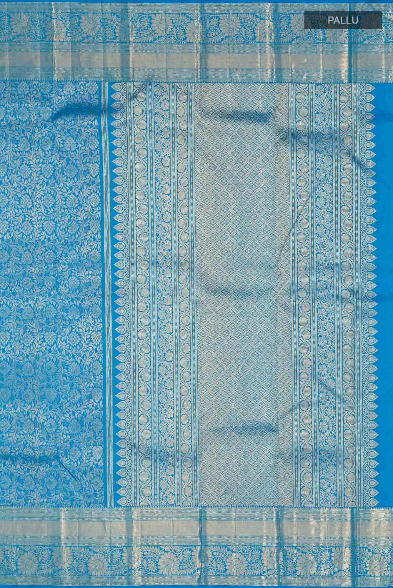 Blue Kanchipuram Silk Saree