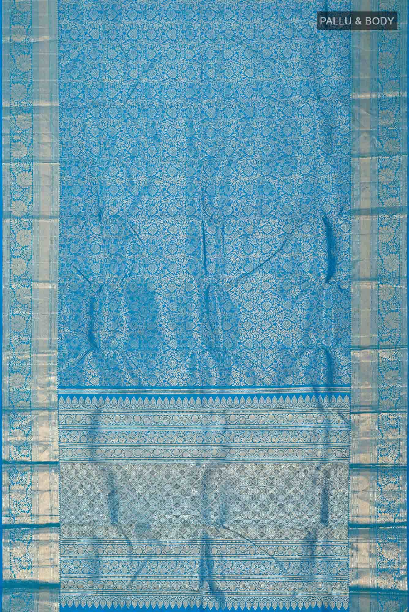 Blue Kanchipuram Silk Saree