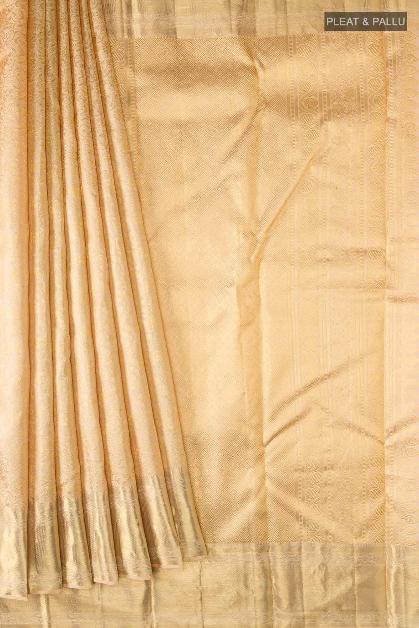 Sandal Kanchipuram Silk Saree