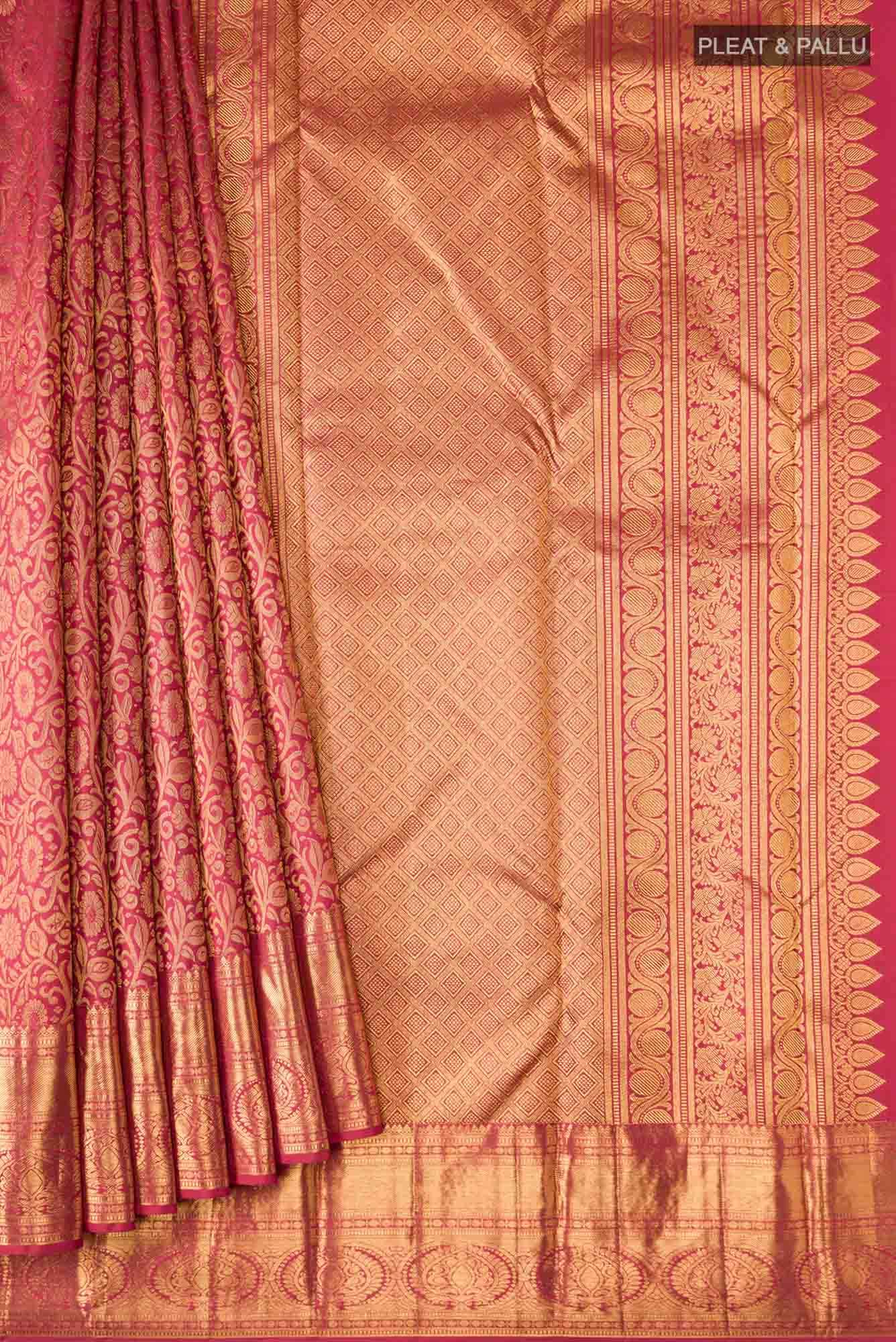 Maroon Kanchipuram Silk Saree