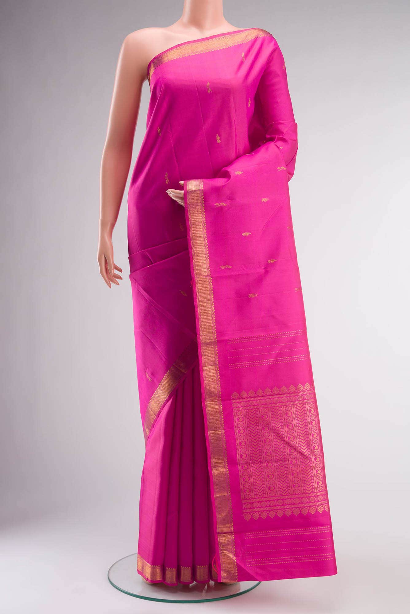 Pink Kanchipuram Silk Saree