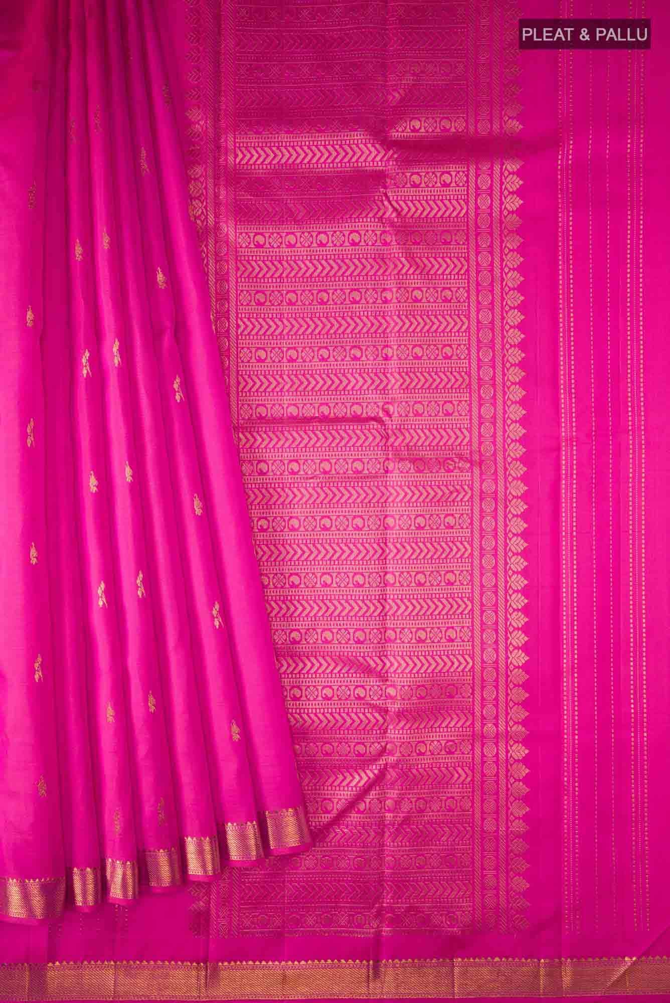 Pink Kanchipuram Silk Saree