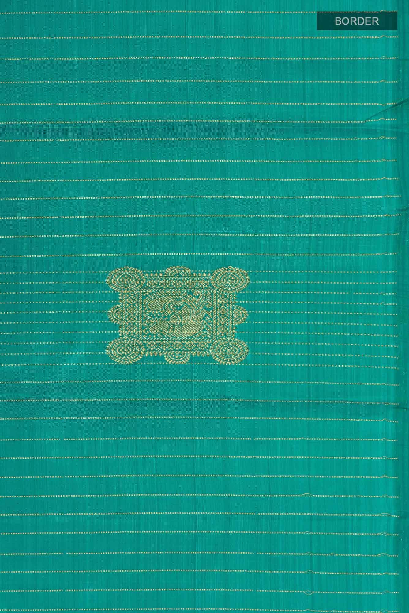 Turquoise Kanchipuram Silk Saree