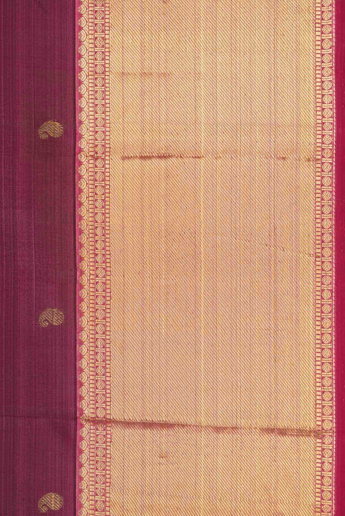 Dark Mauve Kanchipuram Silk Saree