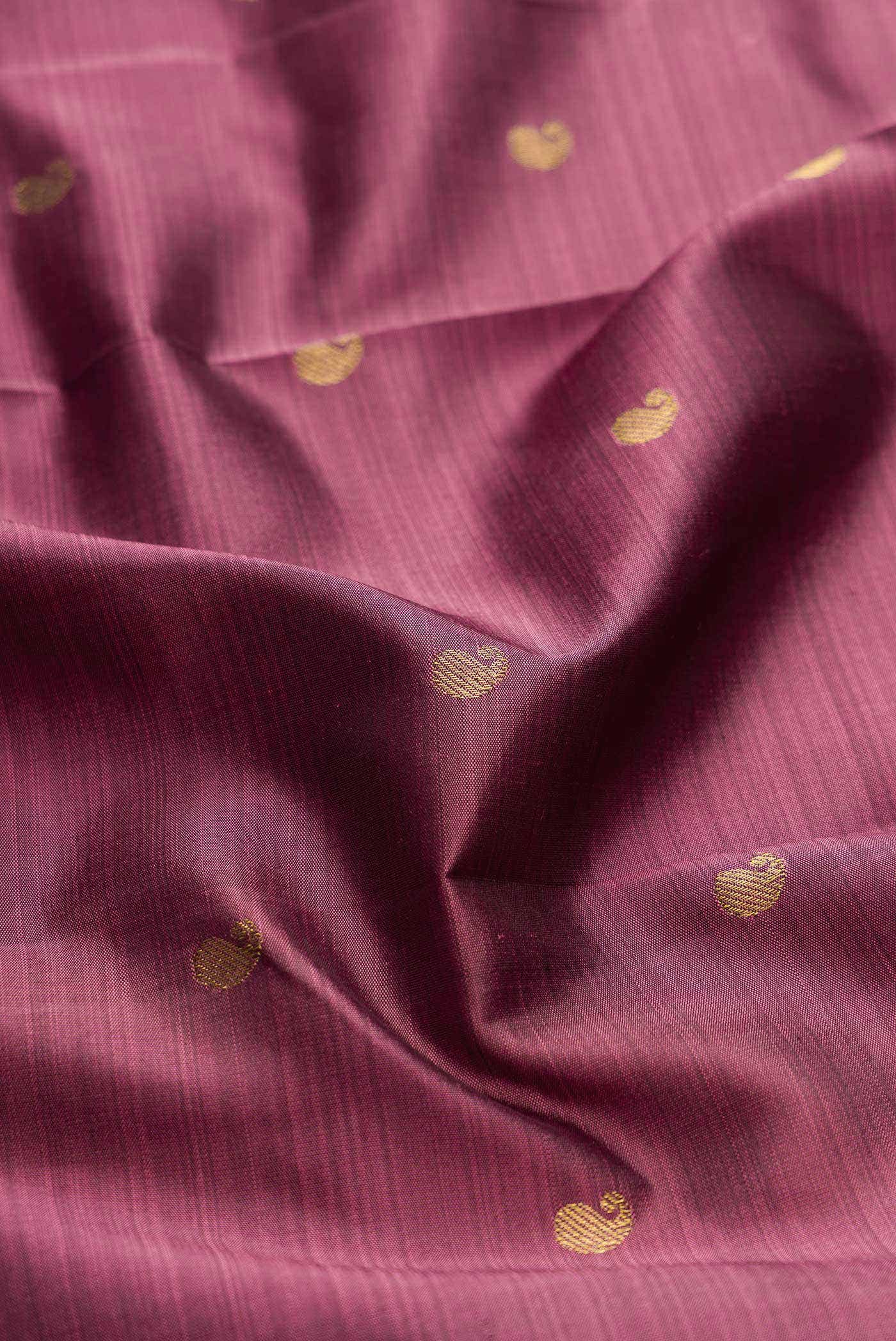 Dark Mauve Kanchipuram Silk Saree