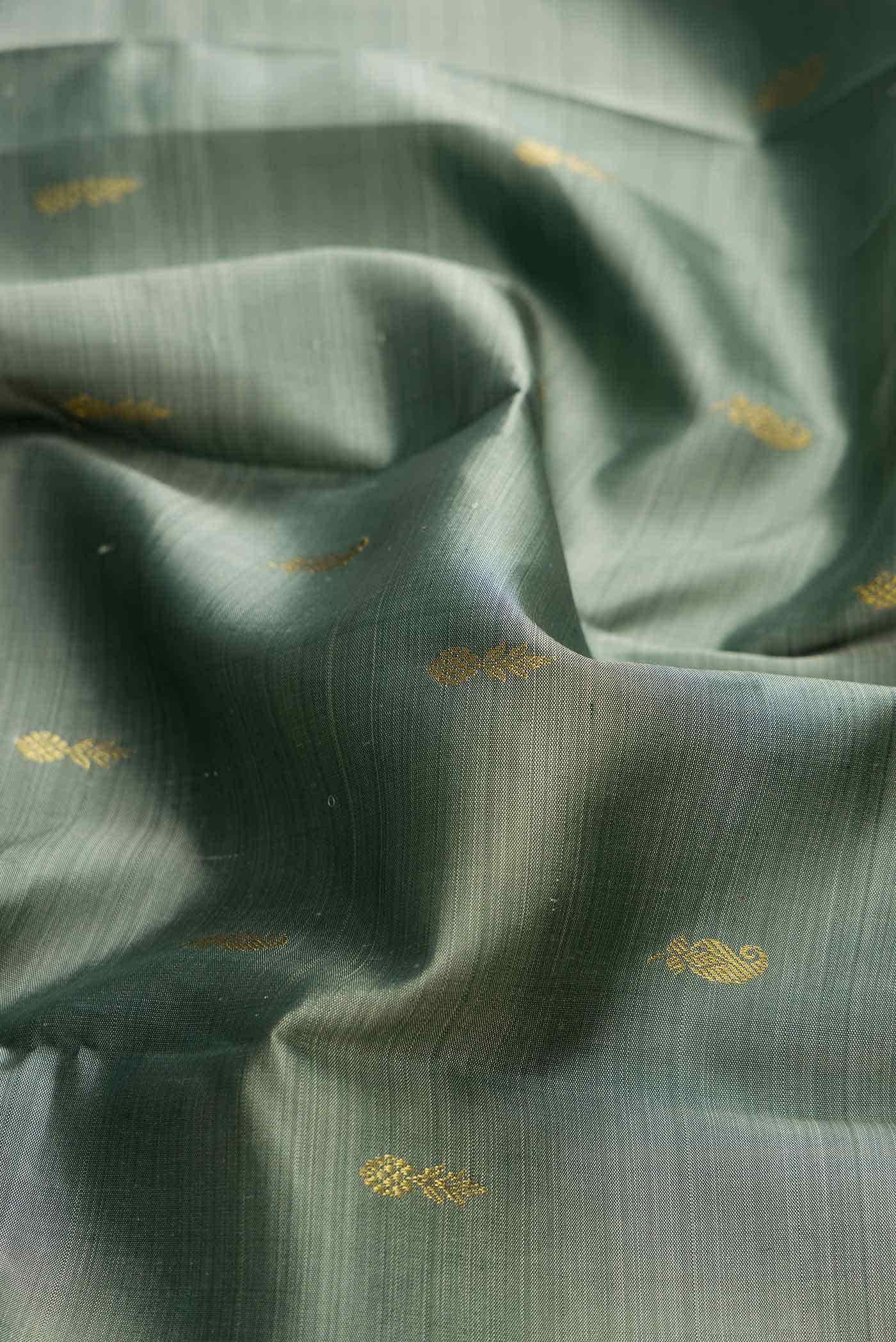 Grey Dual Tone Kanchipuram Silk Saree