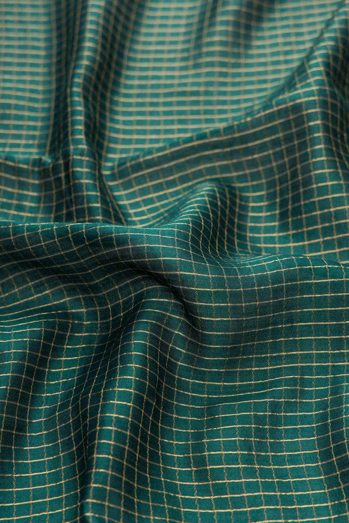 Bottle Green Tussar Silk Saree