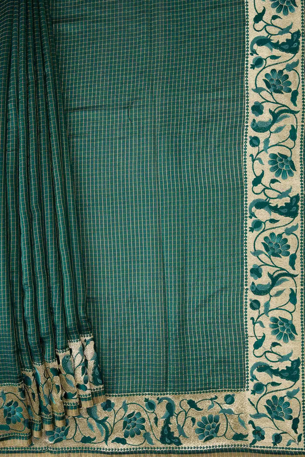 Green Tussar Silk Saree