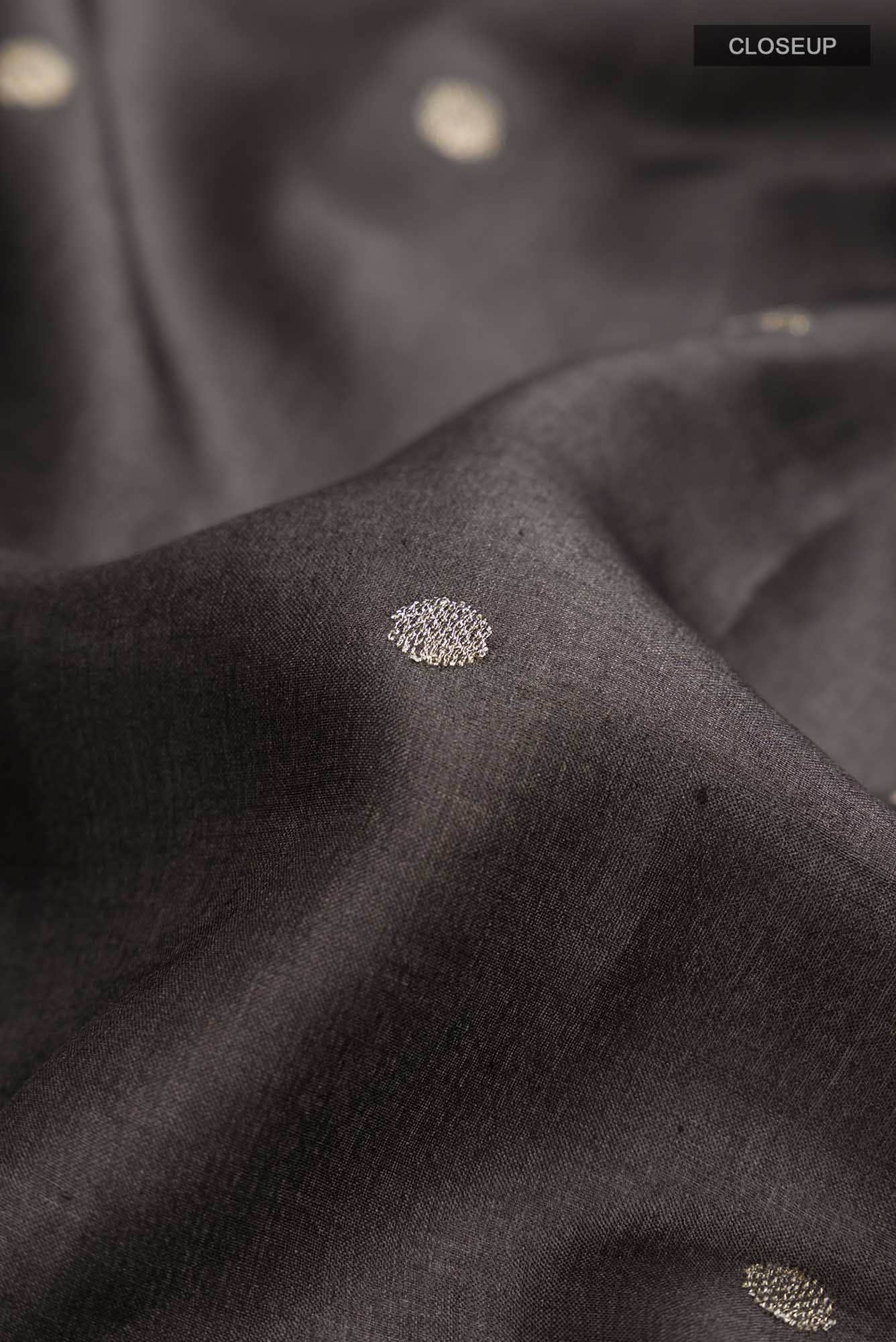 Brown Tussar Silk Saree