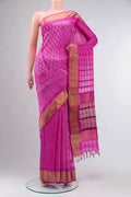 Pink Tussar Silk Saree