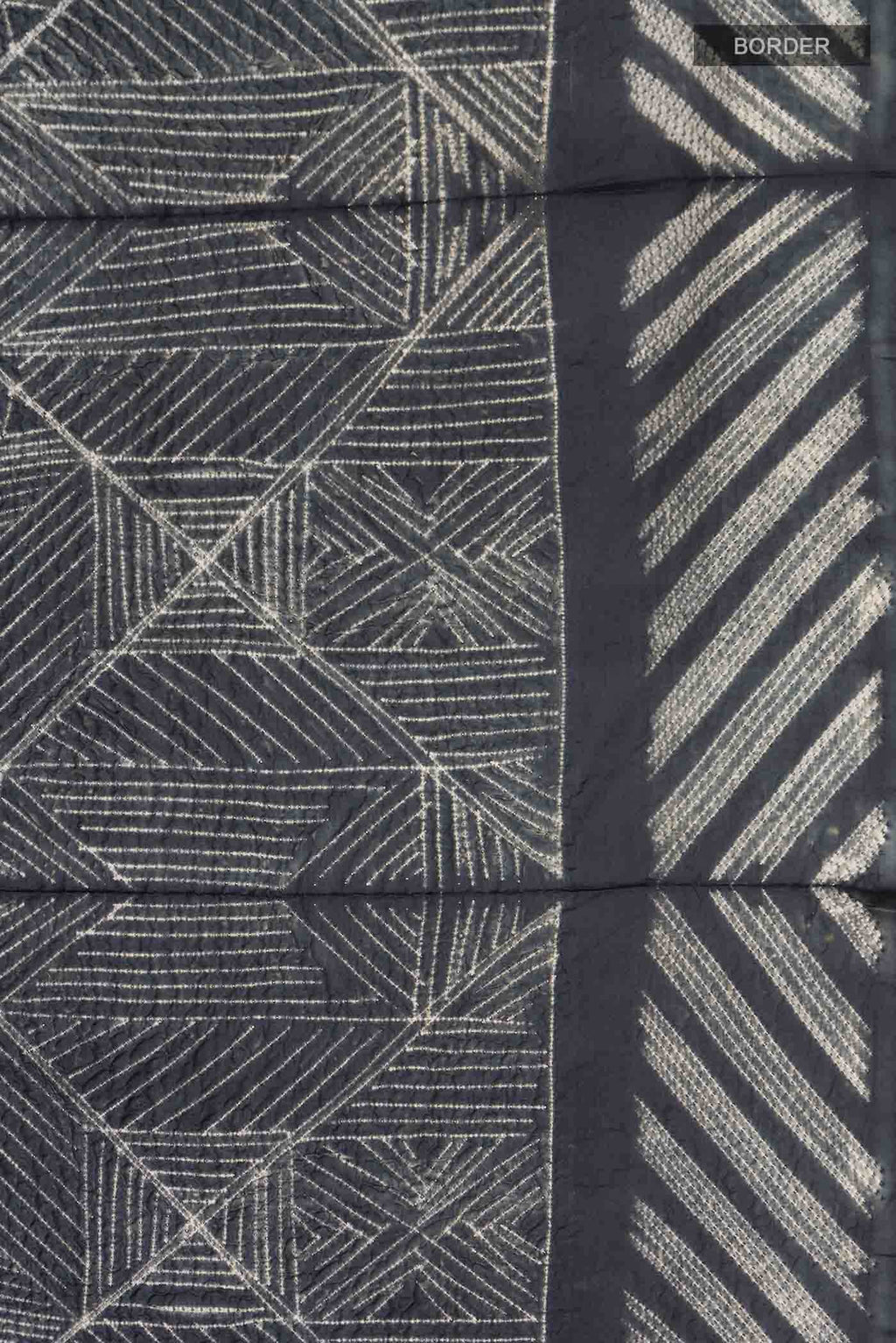 Grey Tussar Silk Saree