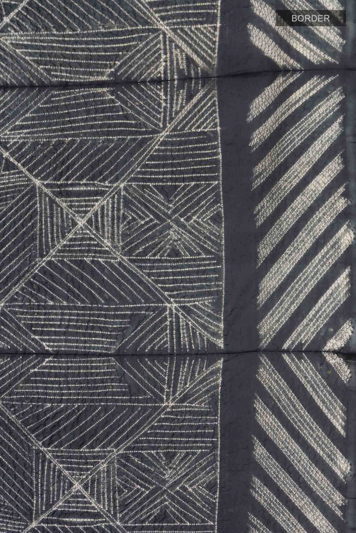 Grey Tussar Silk Saree