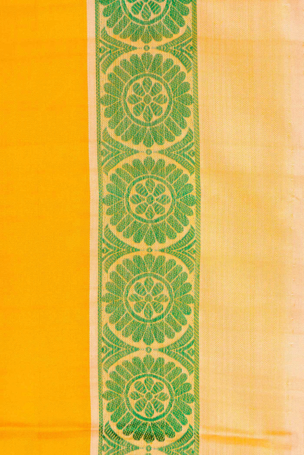 Yellow Kanchipuram Silk Saree