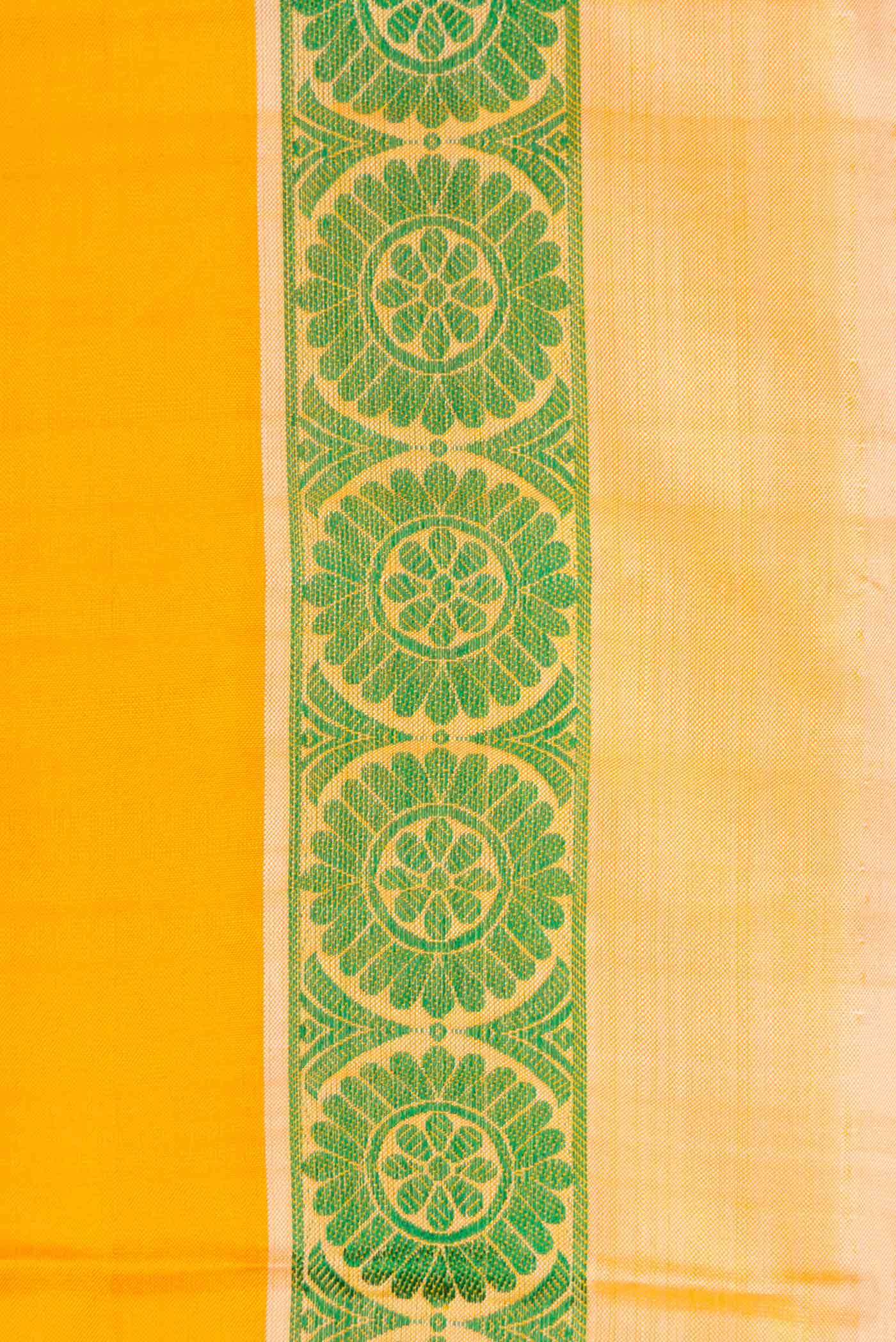 Yellow Kanchipuram Silk Saree