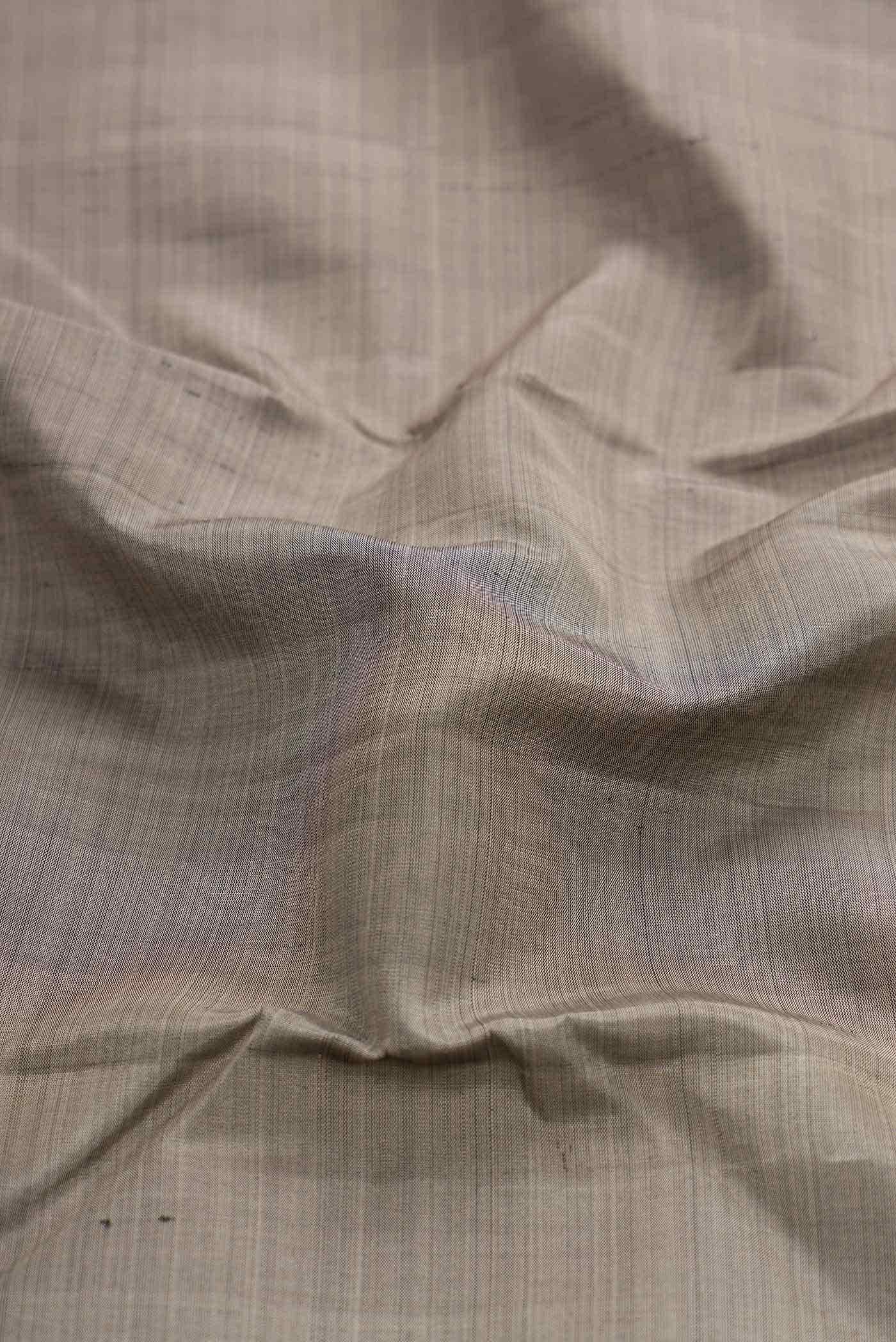 Pure Silk Pure Zari Grey Dual Tone Kanchipuram Saree
