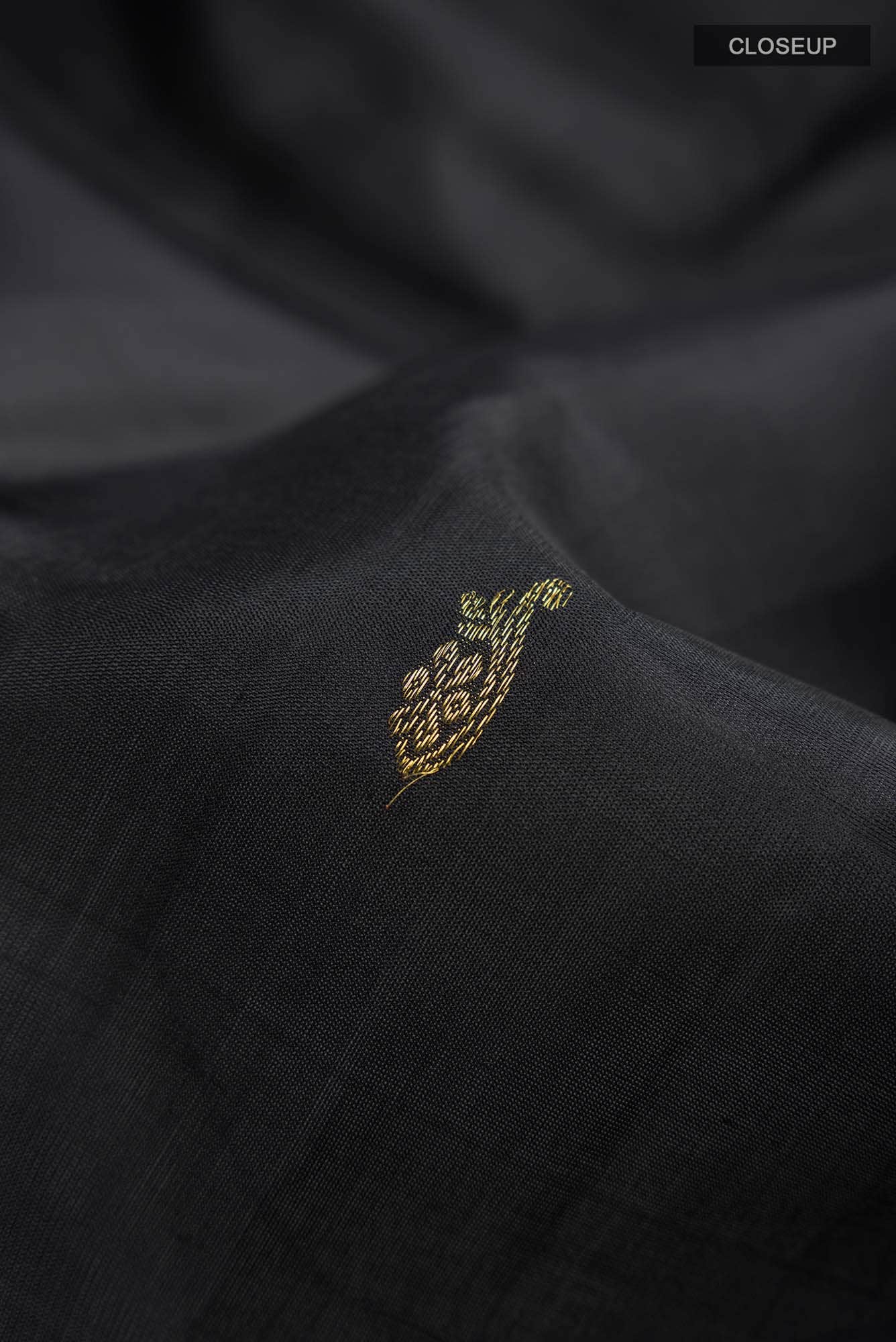 Black Kanchipuram Silk Saree