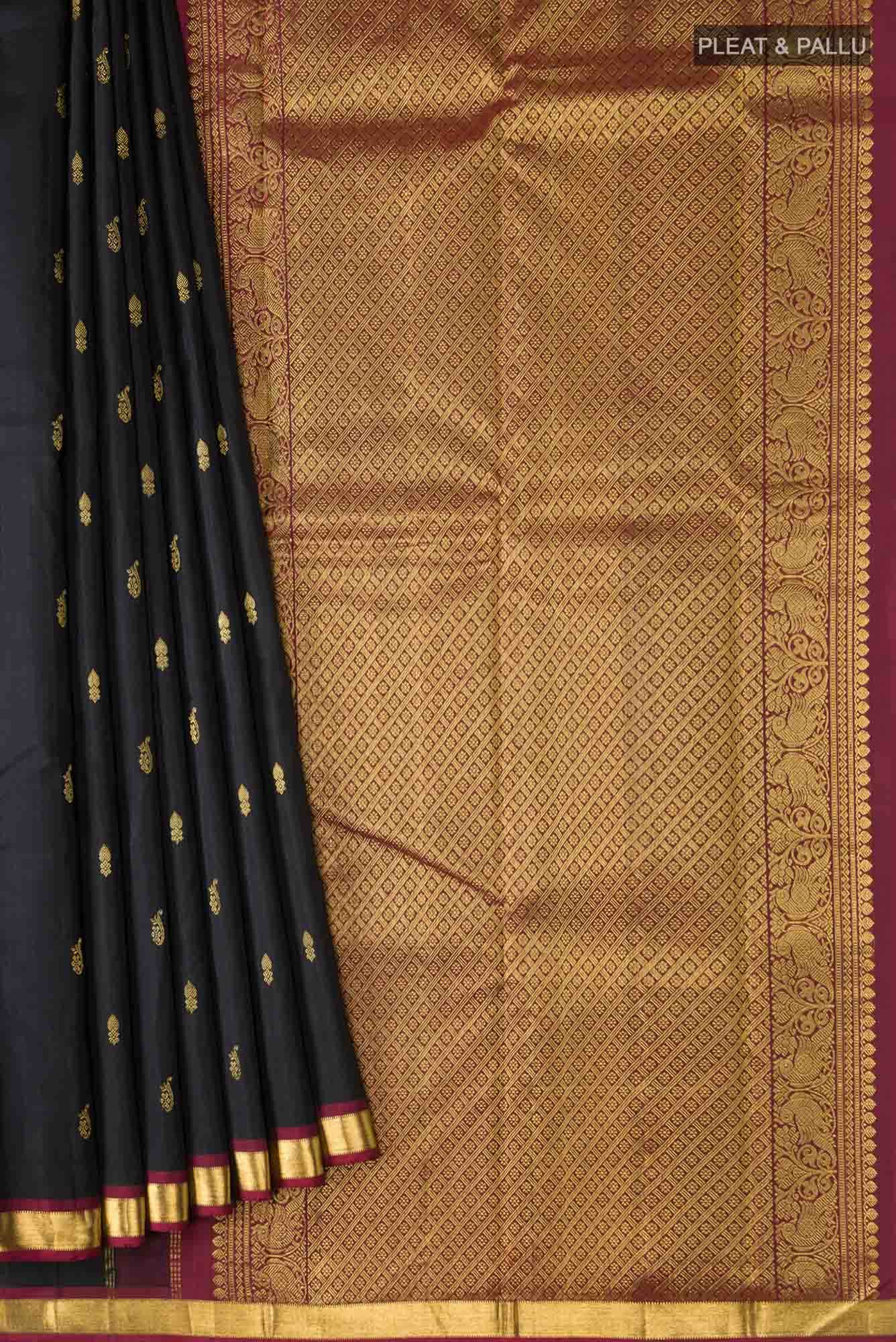 Black Kanchipuram Silk Saree