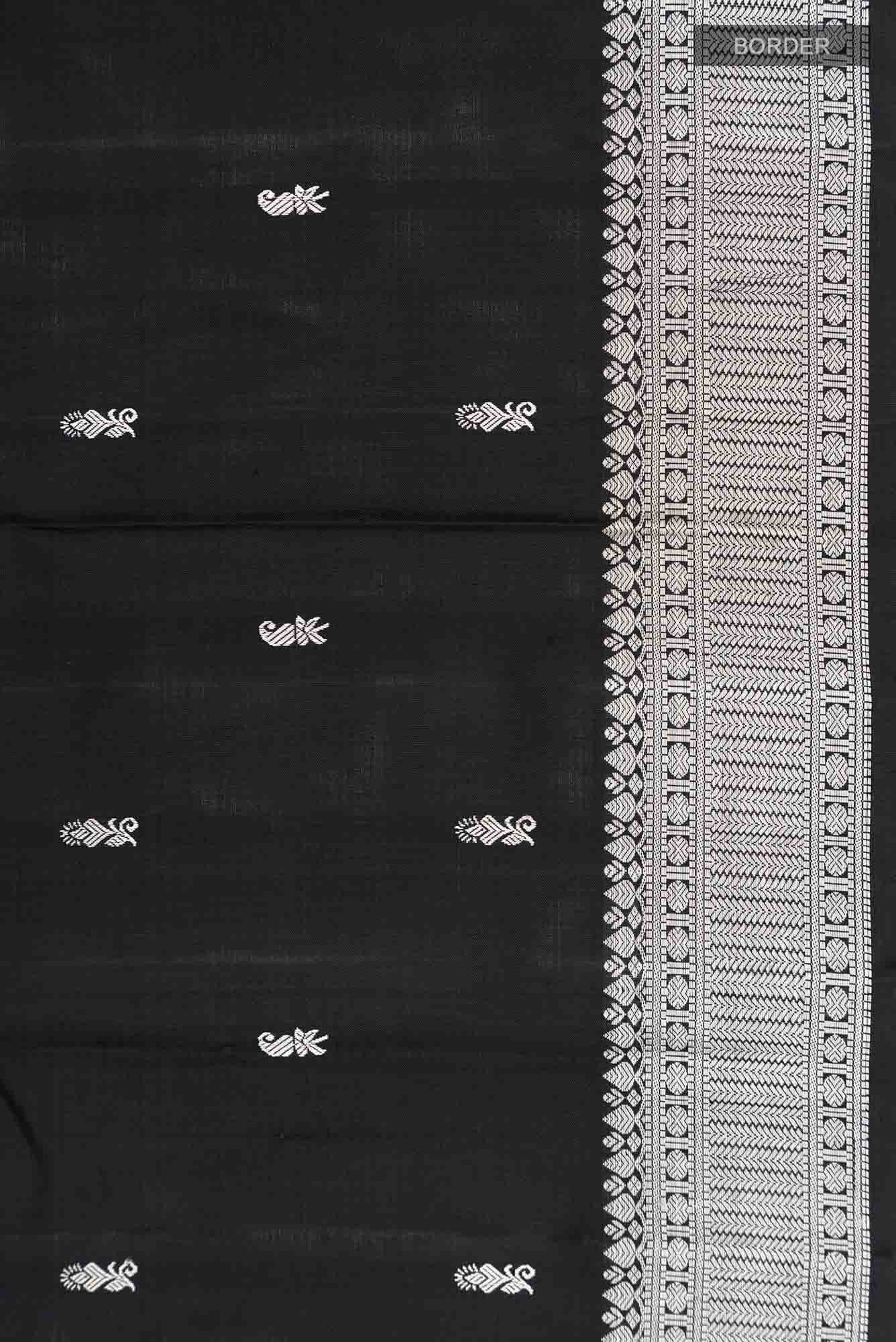 Black Kanchipuram Silk Saree