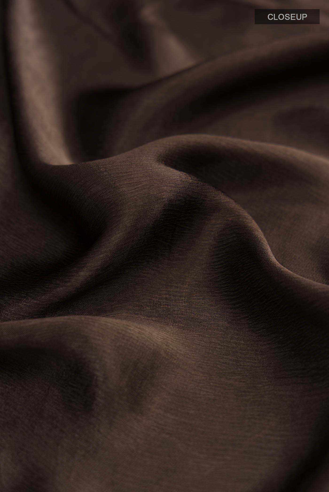 Coffee Brown Satin Silk Saree