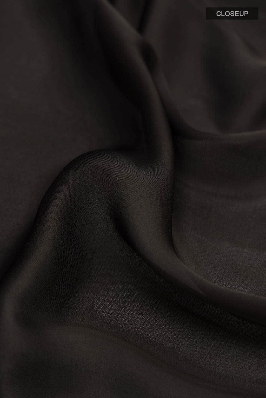 Black Satin Crepe Saree