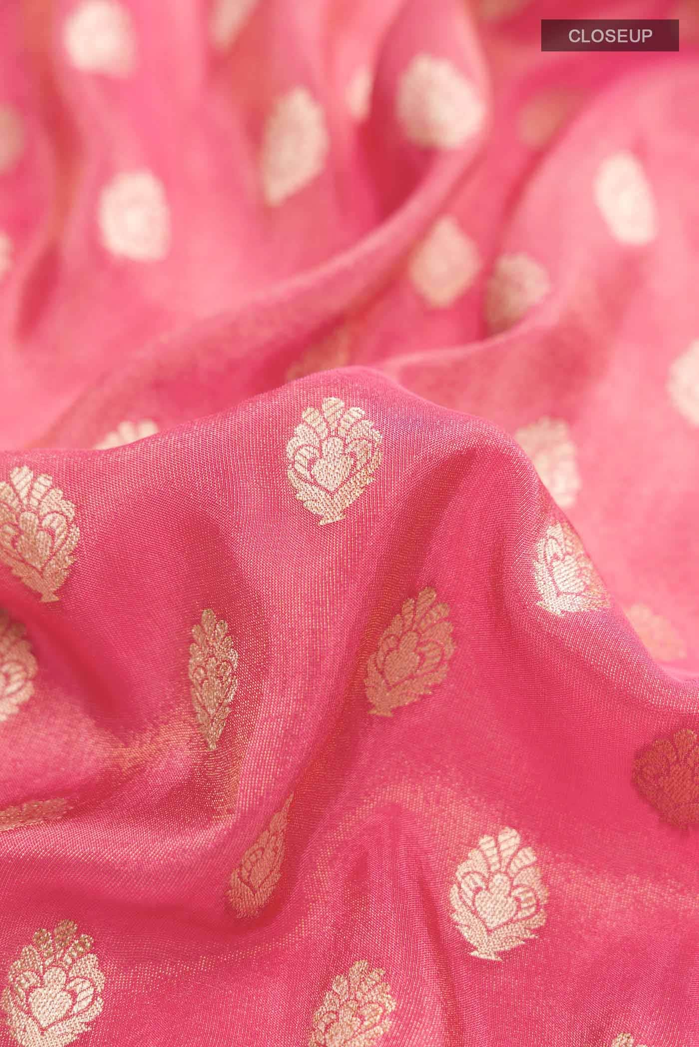 Pink Banarasi Silk Saree