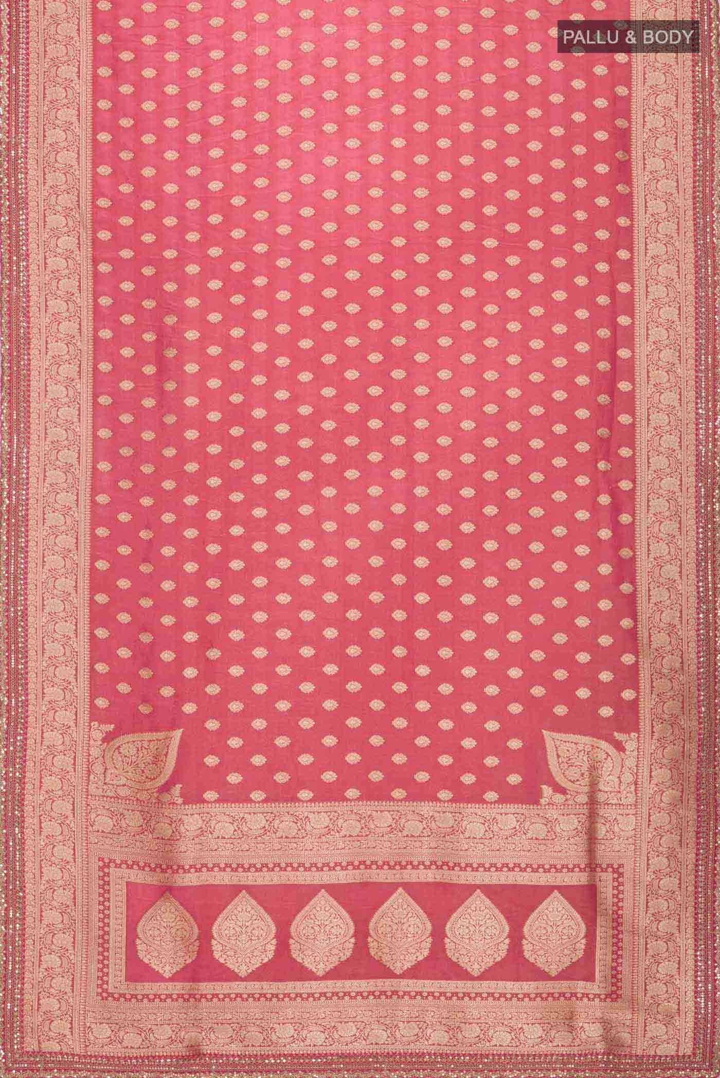 Pink Banarasi Silk Saree