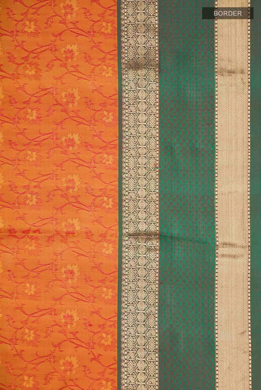 Mustard Kanchipuram Silk Saree