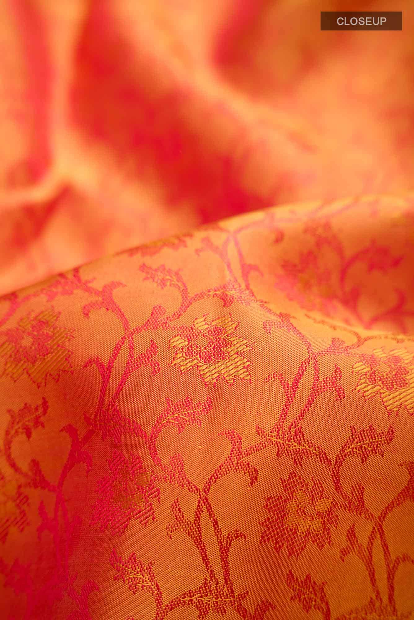 Mustard Kanchipuram Silk Saree
