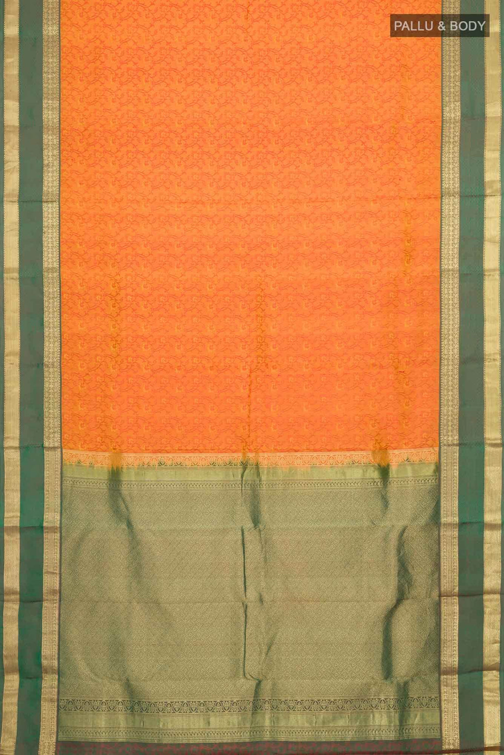 Mustard Kanchipuram Silk Saree