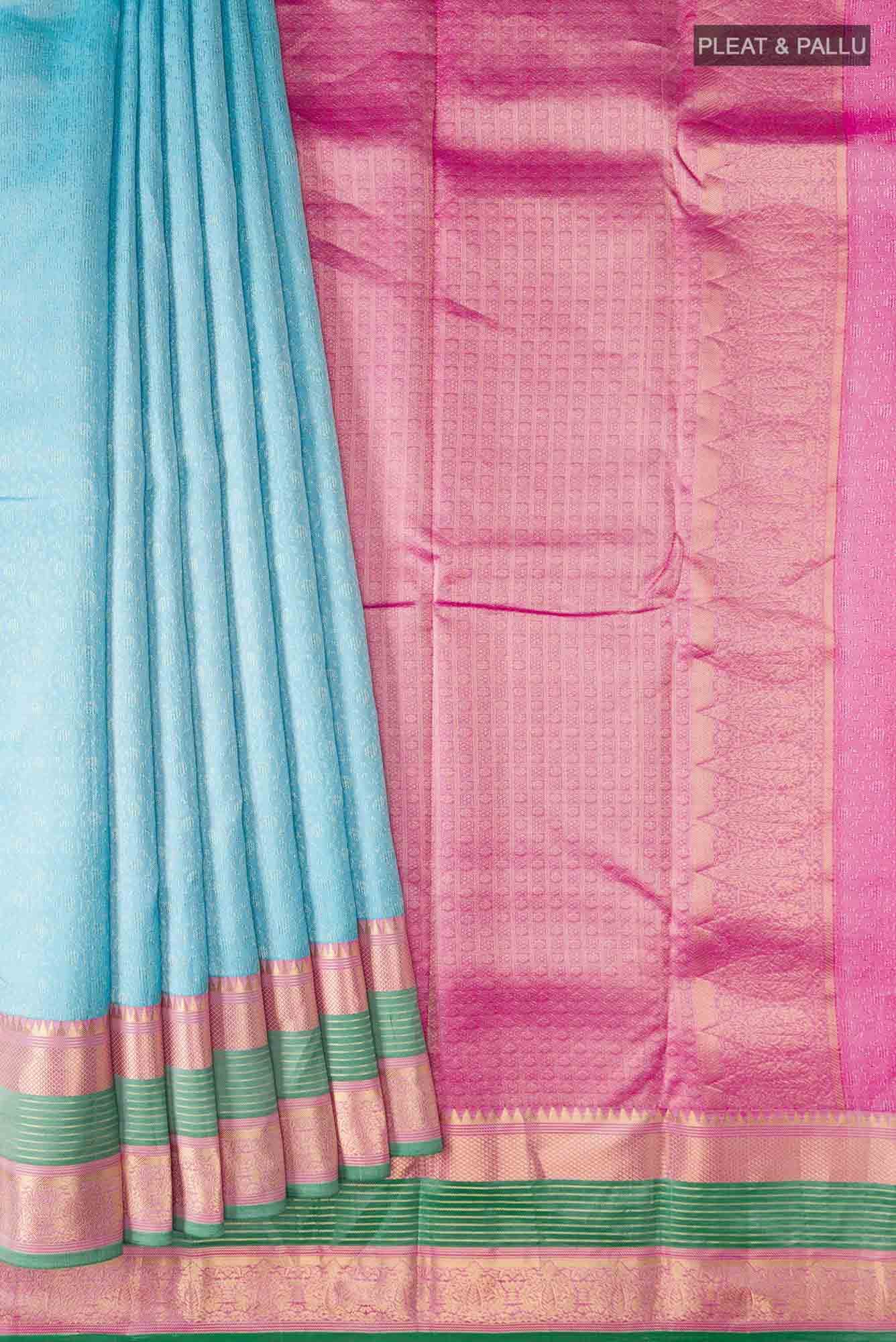 Blue Kanchipuram Silk Saree