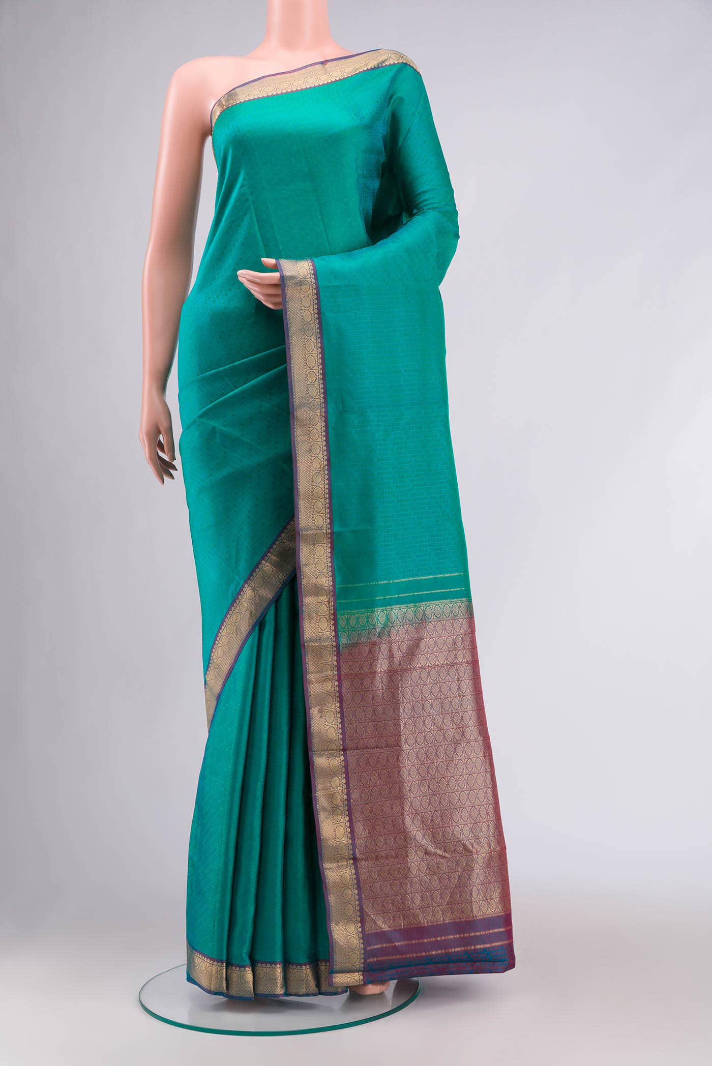 Blue Kanchipuram Silk Saree