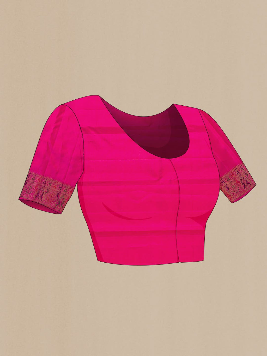 Pure Silk Pure Zari Pink Dual Tone Kanchipuram Saree