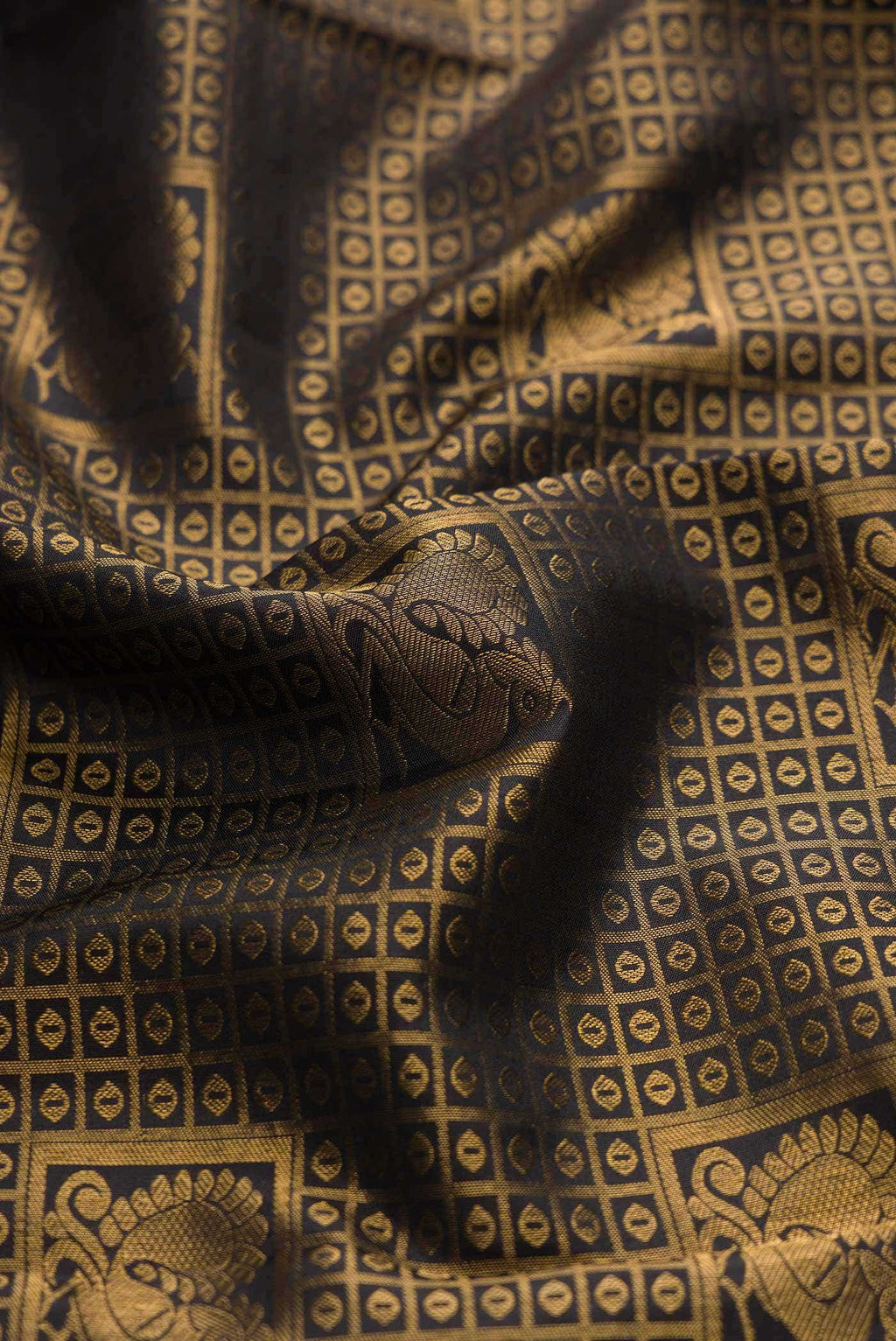 Black Kanchipuram Silk Saree